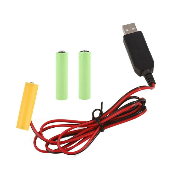 1 Set 4.5V AA Fake Battery USB Power Supply Cable Cord Long-lasting Power Replacement for 3x AA LR6 Batteries