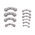 thumbnail image 3 of Pendientes de gran tamaño con varilla doblada de acero inoxidable, piercing para el cuerpo humano, anillo perforador con varilla doblada, anillo para el cuerpo, anillo de emulsión, 3 of 6