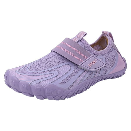kamemir Toddler Boys Girls Shoes Flashing Mesh Breathable Adorable Running Sneakers for Toddler and Little Kid(Purple 4.5)