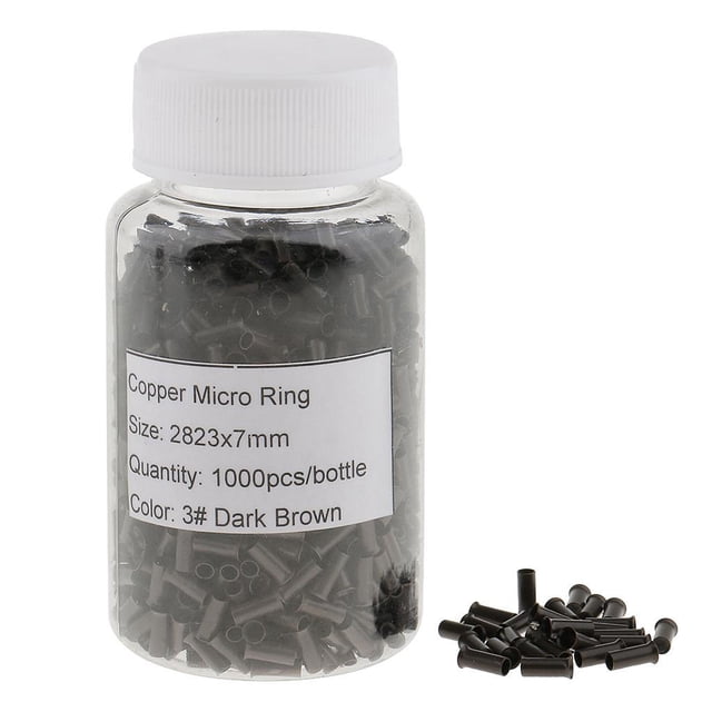Seitruly 1000 Pieces Copper Micro Ring Links Crimp Tubes Bead For Hair Extention Type2