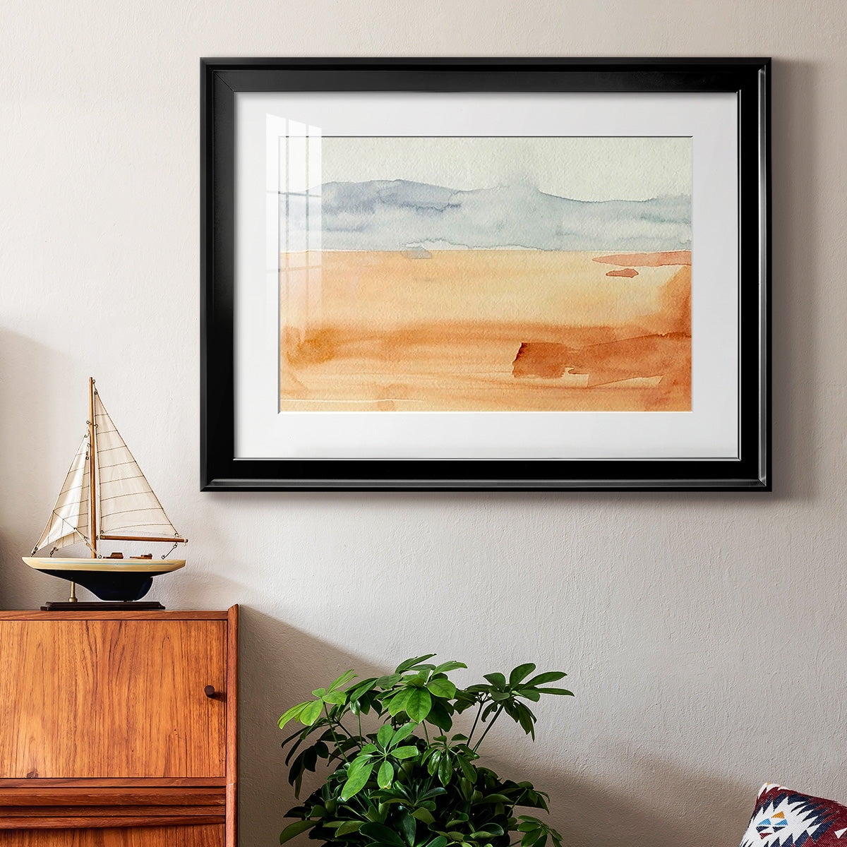 Ash Blue Horizon II Premium Framed Print - Ready to Hang