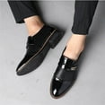 thumbnail image 3 of Oxfords Dress Shoes for Men Classic Business Formal Leather Pointed Toe Wingtip Tuxedo Slip on Dressy Oxford, 3 of 7