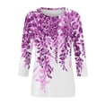 thumbnail image 5 of camisas de manga 3/4 para mujer camisetas gráficas con estampado lindo blusas casuales tallas grandes tops básicos jersey rosa intenso / m, 5 of 5