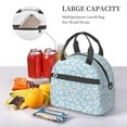 thumbnail image 5 of Uemuo Floral Daisy Printed Lunch Bag Lunch Box Reusable Insulated Lunch Tote Bag, Leakproof Thermal Cooler Sack Food Handbags Case High Capacity, 5 of 5