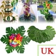 thumbnail image 3 of ROMANSENTIAL Tropical Leaf Decor 12Pcs Artificial Palm Plants Oval Shape Reusable For Summer Parties, 3 of 8