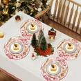 thumbnail image 2 of VCVCOO Placemats Set of 4 Round Red Bow Christmas Placemats Washable Table Mats Pressed Vinyl PVC Place Mats for Holiday Wedding Party 15 inch, 2 of 9