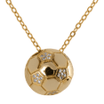 thumbnail image 1 of Collar de balón de fútbol LuckyLy Mundial Acero Inoxidable Dorado, 1 of 7