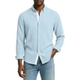 thumbnail image 4 of jjayotai Men's Shirt Long Sleeve Button down Casual Shirts Untucked Dress Shirts Beach Vacation Fall Tops, 4 of 6