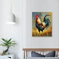 thumbnail image 4 of Feiri  Rooster Kitchen Decor Chicken Wall Art Picture on Canvas Farmhouse Decorations for Home Framed  16x20 in, 4 of 5