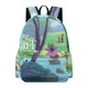 thumbnail image 1 of El Caballero más Valiente-theme Backpack, Campus style schoolbag Bookbag with Adjustable Shoulder Straps And Large Zip Compartment, Unisex Travel Bags.42x30x15cm, 1 of 6