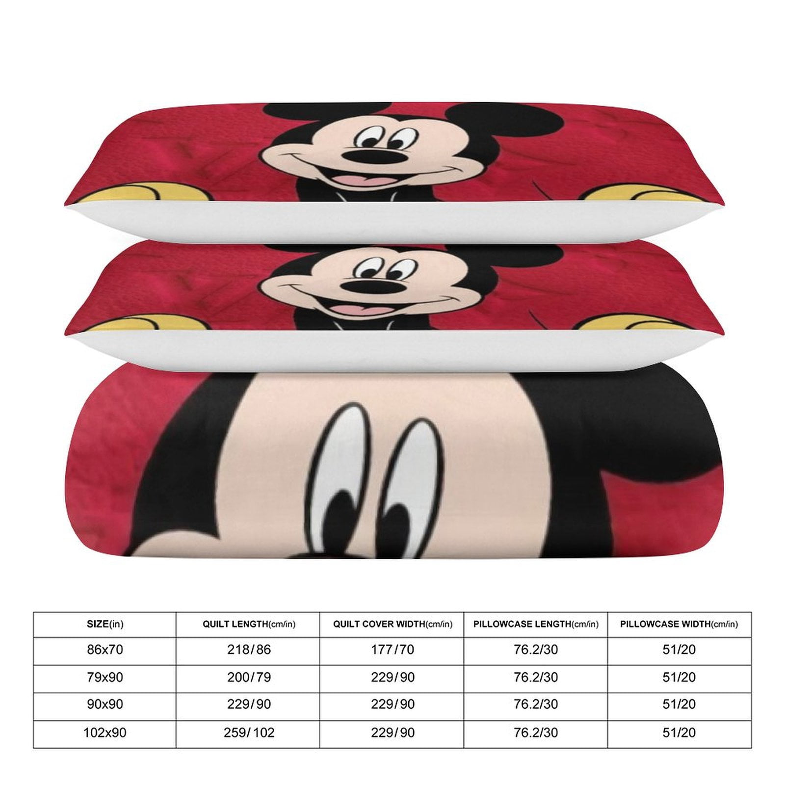 Cartoon 3-Piece Comforter Set, Personalized Bedding Decor for Kids And Teens (86"x70"+ 20 X 30in)
