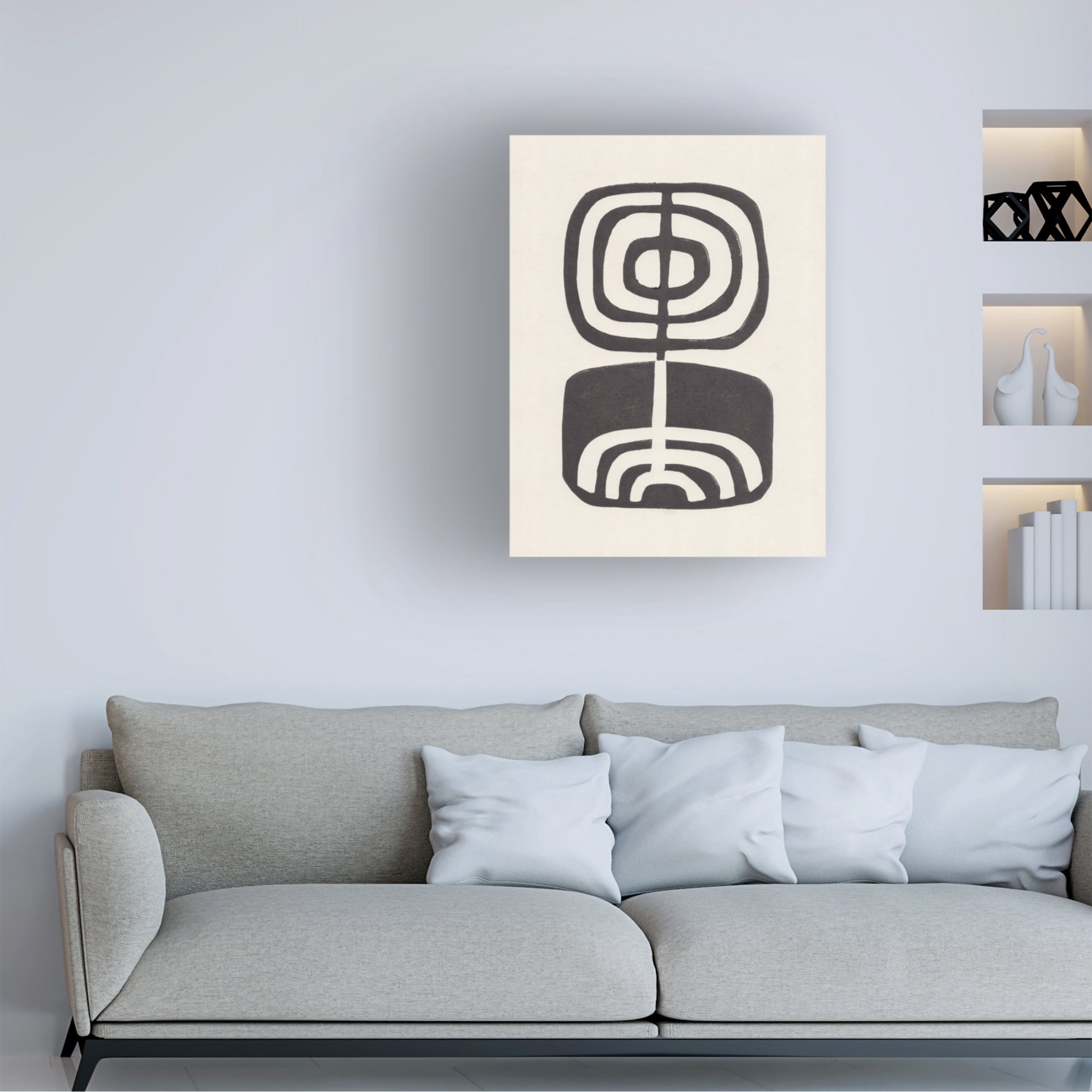 Trademark Fine Art Alisa Galitsyna Modern Plant Lino Print Canvas Wall Art