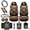 Butterfly Mushroom, variant on HUIACONG Palm Tree 12 Pcs Car Seat Covers Full Set Car Wheel Cover Protector Seat Belt Cover for Shoulder Pad Trash Bin for Car Car Organizer Rearview Mirror Cover Car Coasters