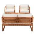 thumbnail image 5 of Safavieh Dren Outdoor Patio 4 Pc Conversation Set - Natural, 5 of 10