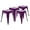 Purple, variant on Pemberly Row 18" Stackable Metal Dining Stool in Purple (Set of 4)