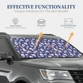 thumbnail image 4 of Daiia Skull flower white blue 2PCS Car Windshield Sun Shade, Foldable Sun Shield for Car Front Window, Auto Sun Blocker Visor Protector Universal for Truck SUV Pickup-Small, 4 of 7