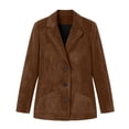 thumbnail image 5 of Stamzod Blazers for Women Business Casual Long Sleeve Suede Brown Jacket Women Open Front Work Suit Jackets Blazer Fall Clothes Brown M, 5 of 7