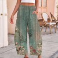thumbnail image 2 of IMENGL Wide Leg Pants for Women Loose Barrel Baggy Elastic High Waist Comfy with Pockets Trousers Soft Women's Casual Cropped Pant,M-XXXL, 2 of 7