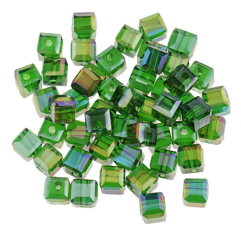50 Pcs 6mm Crystal Beads Glass Crystal Spacer Beads For DIY
