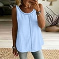 thumbnail image 7 of FNFYFH Womens Tank Tops Sleeveless Scoop Neck Loose Fit Casual T Shirt Summer Beach Flowy Tank Top, 7 of 7