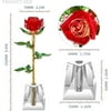 K9 Quality Crystal Roses, Forever Crystal Rose, Crystal,Long Stem with Crystal Vase,Best Gift for Her/Wife/Mom/ Women on Valentine's Day/Anniversary/Mother's Day/Birthday Day(Red)