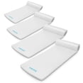 thumbnail image 1 of TRC Recreation Sunsation 1.75" Thick Foam Pool Float Lounger w/ Headrest, 4 Pack, White, 1 of 8