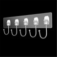 thumbnail image 1 of Sticky Hooks Behind Door Hanger Clothes Towel Kitchen Transparent Punch-free Hook, 1 of 2