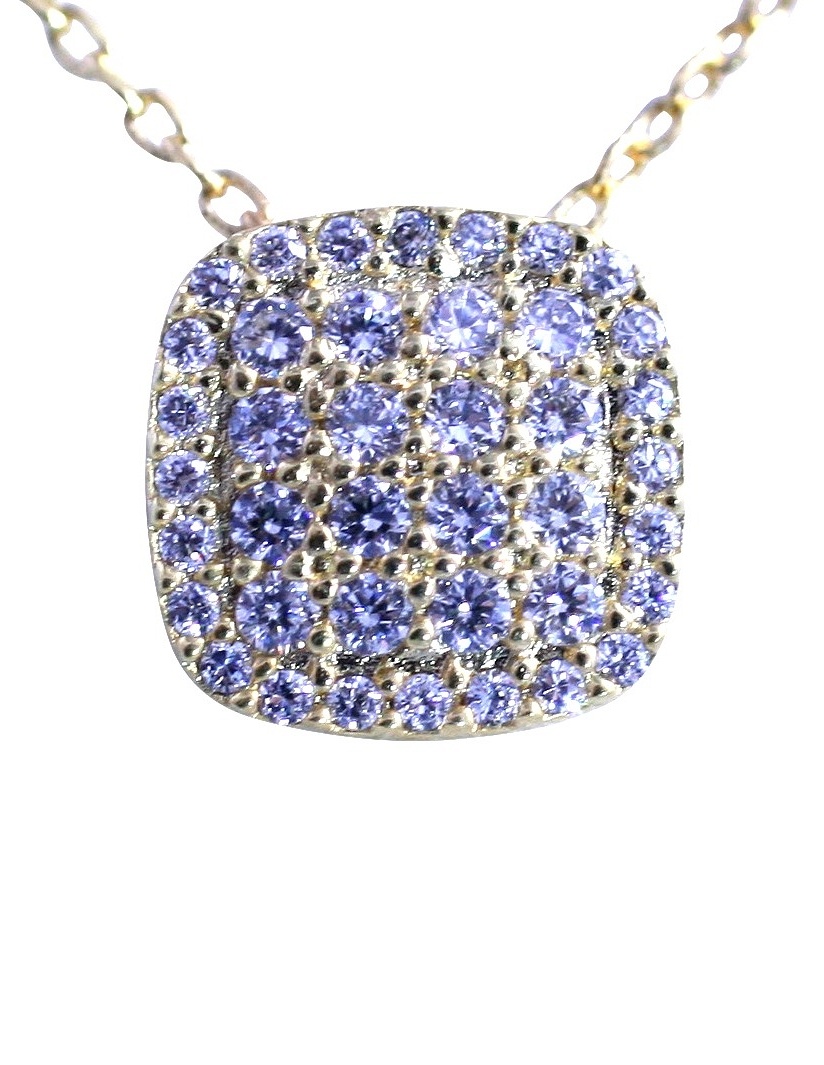 Zirconmania Zirconite Cubic Zirconia Cushion Pave Square Shape