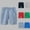 Blue, variant on Kids 1-9 Years Summer Half Pants Solid Pocket Elastic Waist Knee Length Half Pants