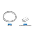 thumbnail image 3 of Uxcell Cable de alambre de 16 pies de acero inoxidable 304 recubierto de vinilo con 2 piezas de fundas de aluminio transparentes, 3 of 7