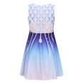 thumbnail image 4 of Robe Fille Tout-Petit Enfants Filles Été Col Rond Sans Manches Robe à Imprimé Floral Décontractée Plage Fête Robes Robe Bébé Bleu 5 Ans-6 Ans, 4 of 7