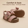 thumbnail image 5 of PIXIE BLOOM Toddler Girl's Sandals – Cute Footbed Sandals and Flat Summer Shoes with Puffy Bow, 5 of 8