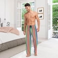 thumbnail image 7 of Mexican Serape Stripes Ghost Pajama Pants, Men's Lounge Pants Light with Drawstring and Pockets, Christmas New Year Birthday Father's Day Gifts, 7 of 7