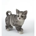 thumbnail image 6 of Plow & Hearth Holiday Kitten Statue with Hat and Scarf - Gray, 6 of 6