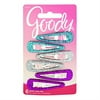Goody Girls Glitter Snap Contour Clip Barrettes 6-Count (Pack of 3)