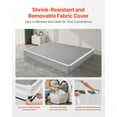 thumbnail image 5 of No Box Spring Needed King Bed Frame, Heavy Duty 3500 lbs Support - Washable Fabric Cover, 9" Mattress Platform, Easy Setup, 79.1" L x 75.8" W, 5 of 11