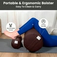 thumbnail image 5 of Sol Living Yoga Bolster Pillow Cylindrical Meditation Cushion Cotton Meditation Accessories for Restorative Yoga Meditation Pillow Yoga Pillow Firm Body Pillow Bolster Pillow for Legs Removable Cover, 5 of 6
