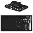 thumbnail image 2 of Stylish Piano Keys with Musical Notes Pattern Soft Decorative Set of 3 Towels, 1 Bath Towel+1 Hand Towel+1 Washcloth, Multipurpose for Bathroom, Hotel, Gym, Spa and Beach(Black White), 2 of 6