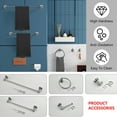 thumbnail image 7 of 6-Pieces Bathroom Hardware Set Aluminium Wall Mount Bathroom Accessory Towel Bar Set, 7 of 7