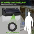 thumbnail image 4 of Solar Lights Outdoor, 206 LED Solar Security Lights with Motion Sensor Super Bright Solar Wall Lights 270° Solar Powered Lights IP65 Waterproof for Garden Pathway Porch Yard, 4 of 10