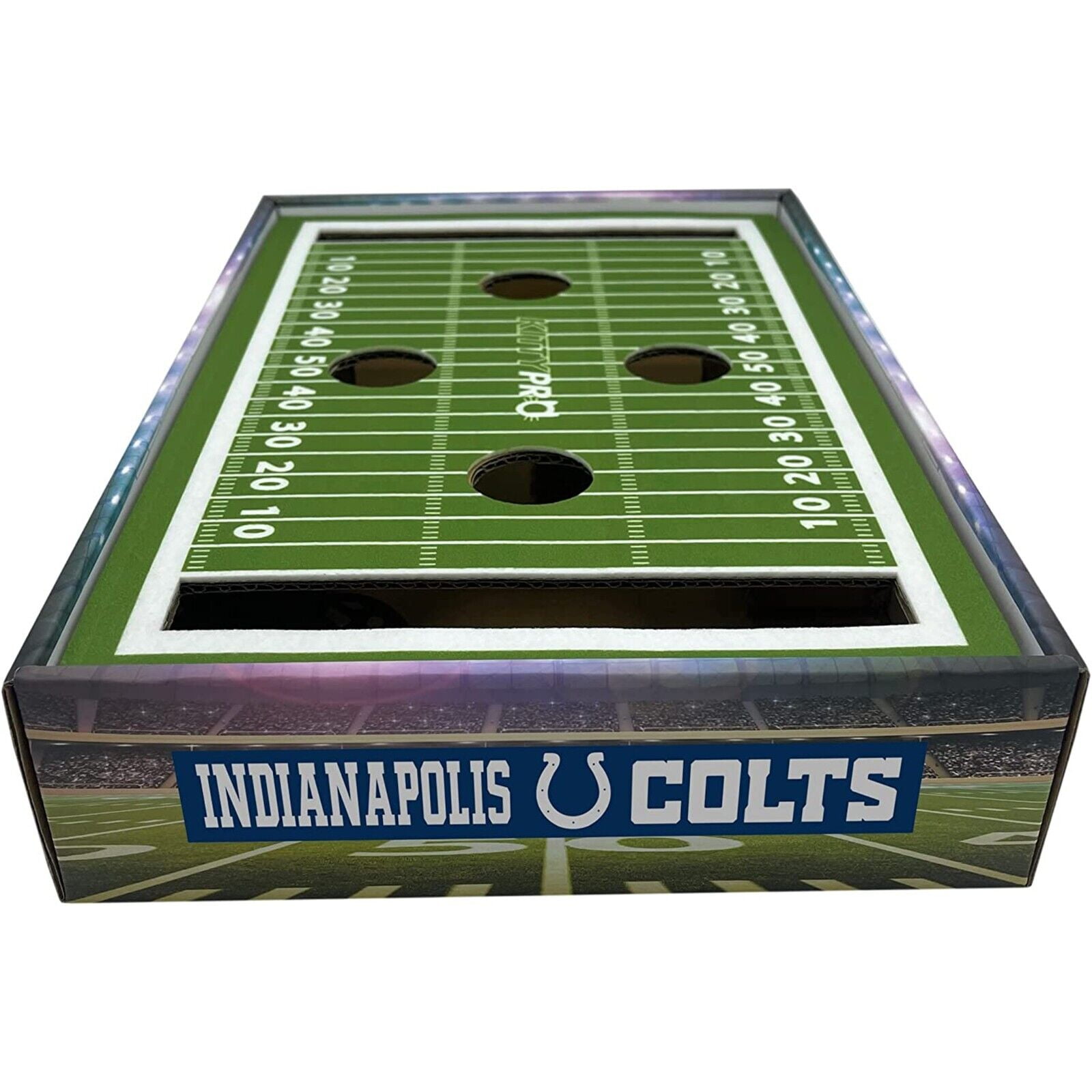Pets First NFL Indianapolis Colts Cat Scratcher Box Football Field Designed Cat Scratcher & Lounge