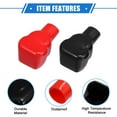 thumbnail image 4 of 3 Pair Battery Terminal Insulation Covers 65mm Length 18mm 0.71" Car Battery Post Cap for Motorcycle, 4 of 6