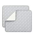 thumbnail image 1 of SUBEKYU Alfombrillas para secar platos para encimera de cocina, escurridor de platos absorbente de microfibra/almohadillas para fregadero, 19,5x15,8 pulgadas, juego de 2 hojas grises, 1 of 5