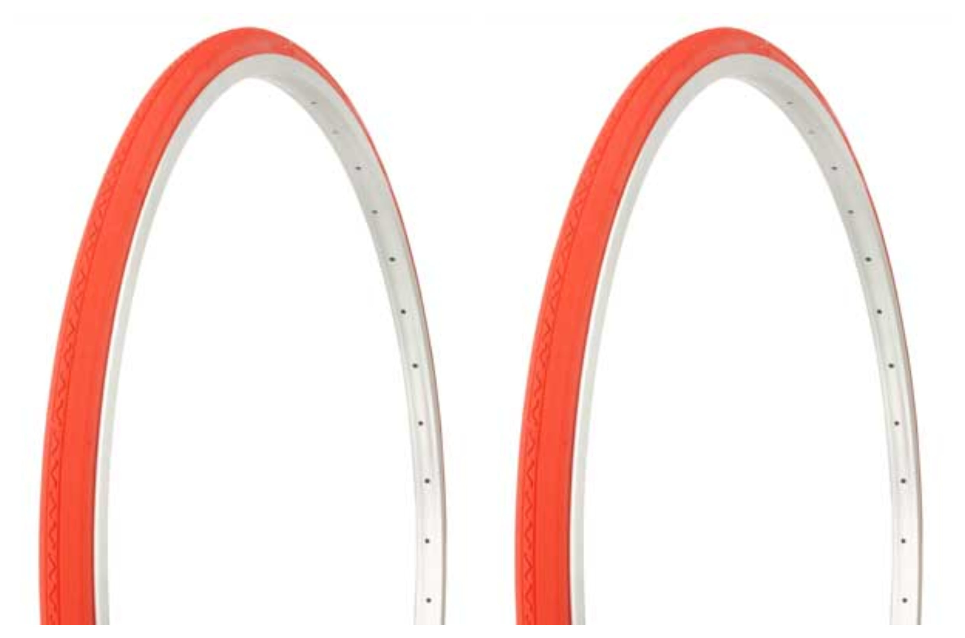 Tire set. 2 Tires. Two Tires Duro 27" x 1" Red/Red Side Wall HF156B