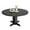 Black, variant on 47 Inch Farmhouse Round Dining Table, Sturdy Pedestal Wood Circle Table for 4-6 People | Dining Room, Living Room, Apartment Use - Walnut