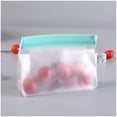 thumbnail image 5 of 8 Pieces Reusable Food Storage Bags,PEVA Leakproof Flat Freezer Bags for Kitchen,Reusable Snack Bags for Meat Fruit Vegetables Sandwiches, 5 of 7