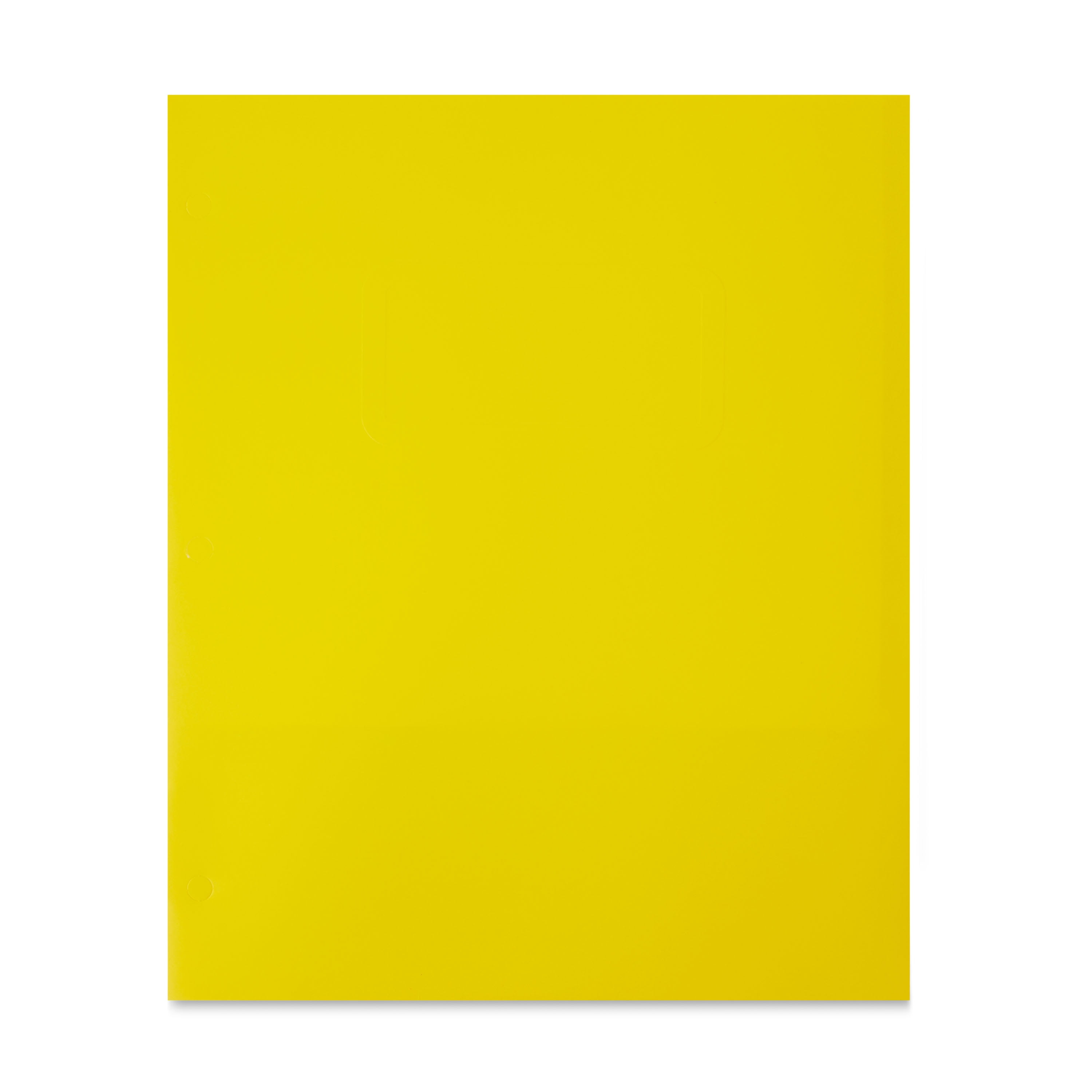 (5 pack) Pen+Gear Letter Size 2-Pocket Paper Folder, Solid Yellow Color