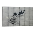thumbnail image 1 of ARTCANVAS Shop Till You Drop - Falling Shopper Canvas Art Print by Banksy - Size: 18" x 12" (1.50" Deep), 1 of 9