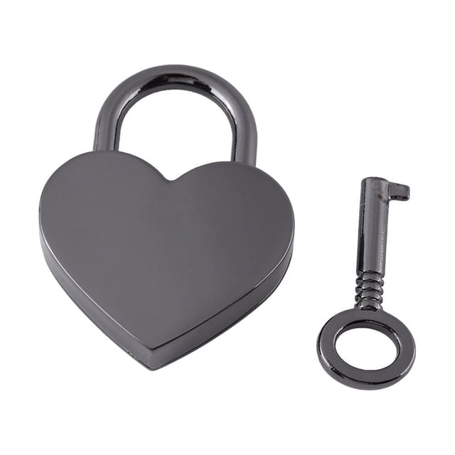 Candado pequeño con forma de corazón para equipaje, diario, llaves