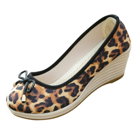 

Women Shoes Women Comt Walking Flat Loafer Bowknot Shoes Pu Brown 38